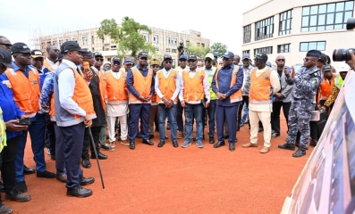 photo visite du MIER sur le chantier du Port sec  